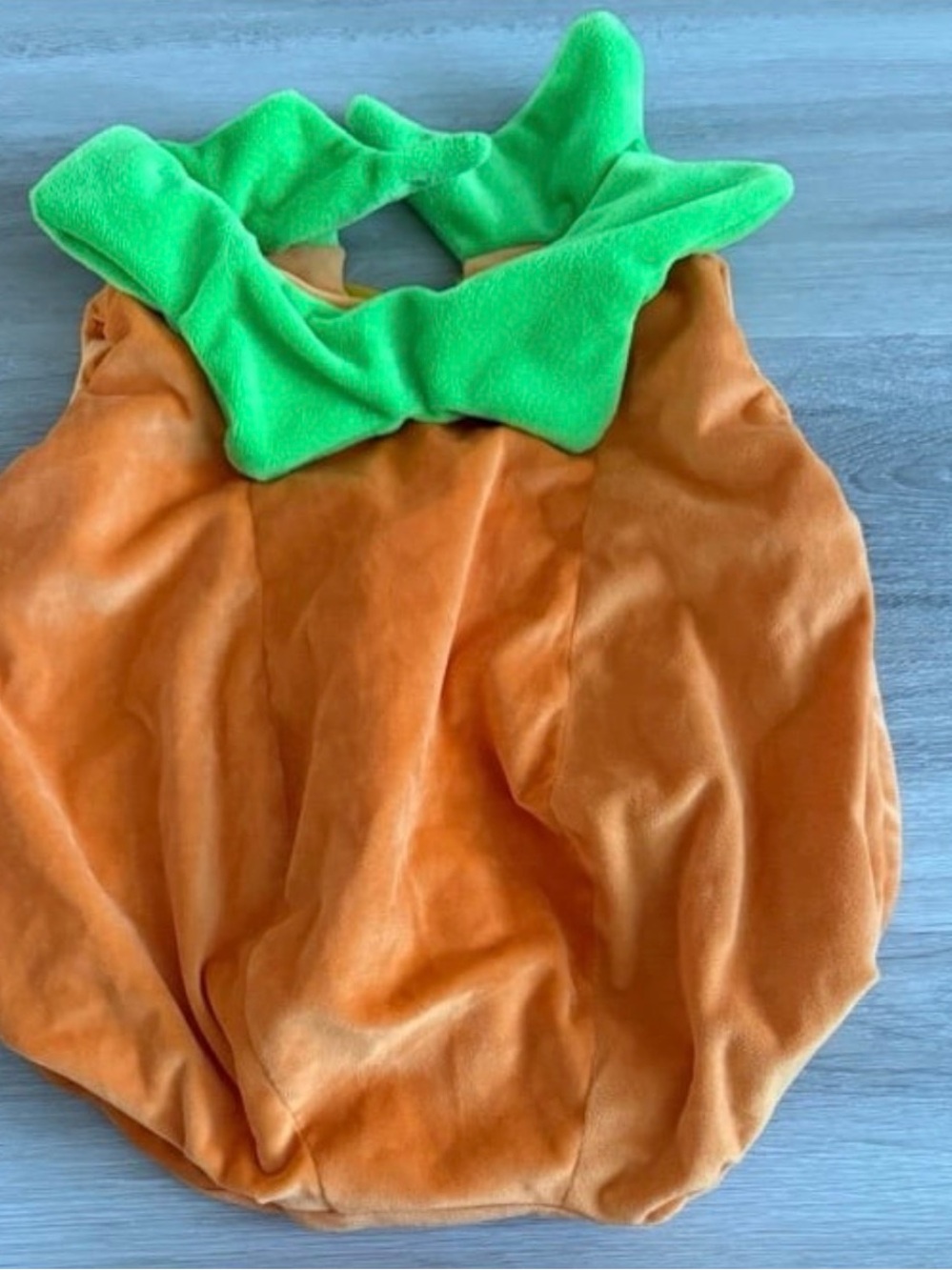 Baby Orange & Green Pumpkin Halloween Costume Romper size 3-6 months